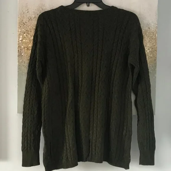 American Eagle Olive Green Zip Sweater (NWOT) - Picture 3 of 7
